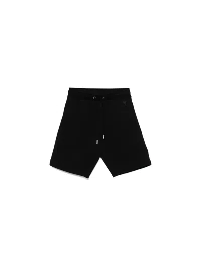 Ami Alexandre Mattiussi Ami Paris Black Ami De Coeur Shorts Men