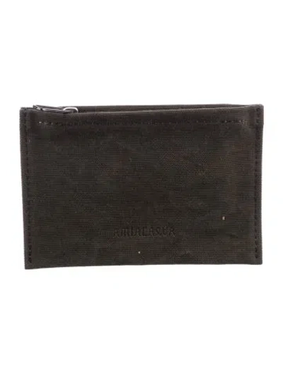 Pre-owned Amiacalva Brown Canvas Amicalva Cosmetic Bag In Grey