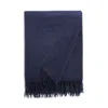 Amicale 100% Cashmere Throw In Blue