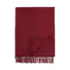Amicale 100% Cashmere Throw In Burgundy