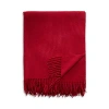 Amicale 100% Cashmere Throw In Burgundy