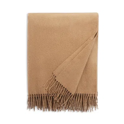Amicale 100% Cashmere Throw In Camel