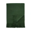 Amicale 100% Cashmere Throw In Dark Green
