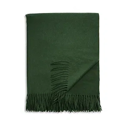 Amicale 100% Cashmere Throw In Dark Green