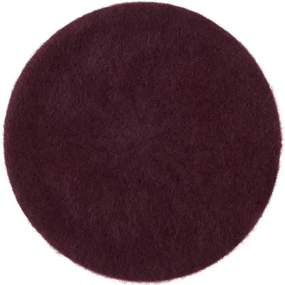Amicale Brushed Cashmere Beret In Bordeaux