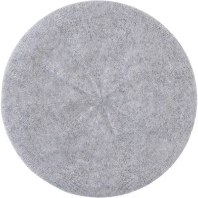Amicale Brushed Cashmere Beret In Grey