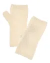 Amicale Cashmere Boucle Cashmere-blend Handwarmers In White