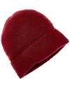 Amicale Cashmere Boucle Cashmere-blend Hat In Burgundy