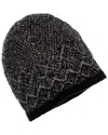 Amicale Cashmere Boucle Cashmere Hat In Black