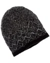 Amicale Cashmere Boucle Cashmere Hat In Gray