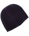 Amicale Cashmere Bow Cashmere Beanie In Black