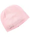 Amicale Cashmere Bow Cashmere Beanie In Pink