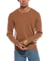 Amicale Cashmere Brioche Two-tone Cashmere Crewneck Sweater In Brown