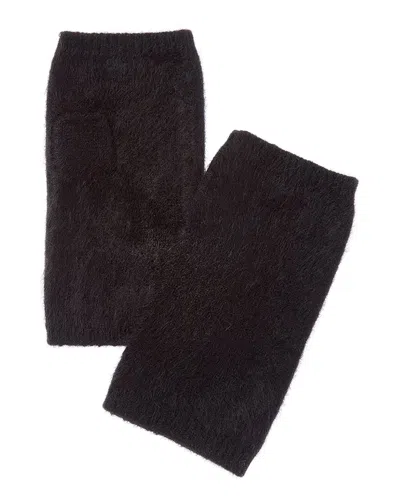 Amicale Cashmere Brushed Cashmere Armwarmers In Black