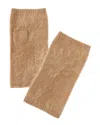 Amicale Cashmere Brushed Cashmere Armwarmers In Brown