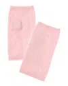 Amicale Cashmere Brushed Cashmere Armwarmers In Pink