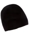 Amicale Cashmere Brushed Slouch Cashmere Beanie In Black