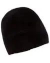 Amicale Cashmere Brushed Slouch Cashmere Beanie In Black
