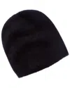 Amicale Cashmere Brushed Slouch Cashmere Beanie In Blue