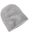 Amicale Cashmere Brushed Slouch Cashmere Beanie In Gray
