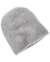 Amicale Cashmere Brushed Slouch Cashmere Beanie In Gray