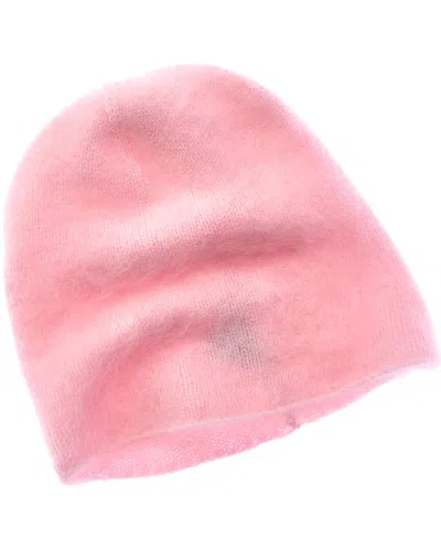 Amicale Cashmere Brushed Slouch Cashmere Beanie In Pink