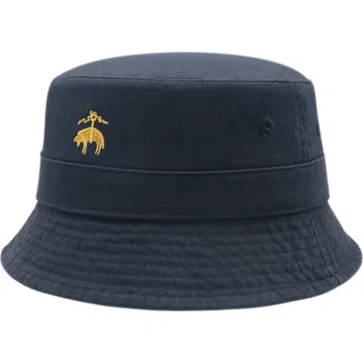 Amicale Cashmere Cotton Twill Bucket Hat In Gray