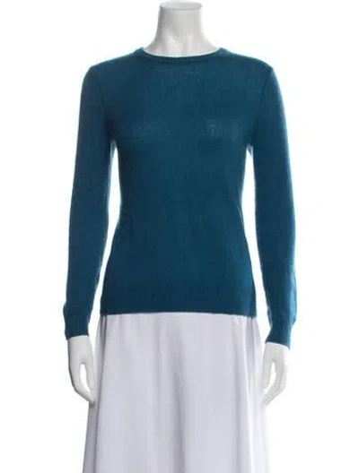 Pre-owned Amicale Cashmere Crew Neck Sweater In Blue