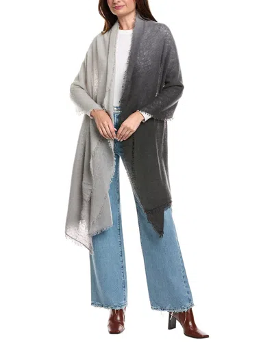 Amicale Cashmere Dip-dye Cashmere Wrap In Gray