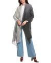 Amicale Cashmere Dip-dye Cashmere Wrap In Gray