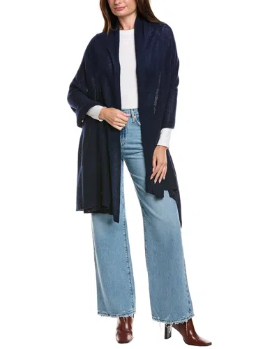 Amicale Cashmere Feather Weight Cashmere Travel Wrap In Black
