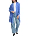 Amicale Cashmere Feather Weight Cashmere Travel Wrap In Blue