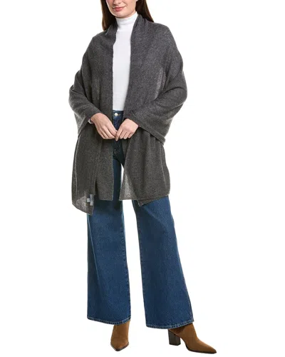 Amicale Cashmere Feather Weight Cashmere Travel Wrap In Gray