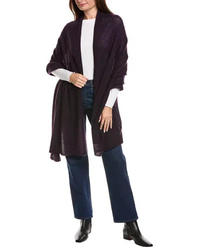 Amicale Cashmere Feather Weight Cashmere Travel Wrap In Purple