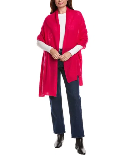 Amicale Cashmere Feather Weight Cashmere Travel Wrap In Red