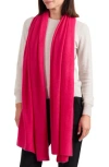 Amicale Cashmere Featherweight Scarf In Dark Pink