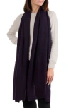 Amicale Cashmere Featherweight Scarf In Dark Purple
