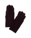 Amicale Cashmere Fold-over Rib Cuff Cashmere Gloves In Purple