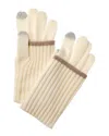 Amicale Cashmere Fold-over Tipped Cuff Cashmere Gloves In Neutral