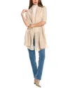Amicale Cashmere Fringe Jersey Cashmere Travel Wrap In Brown