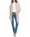 Amicale Cashmere Fringe Jersey Cashmere Travel Wrap In Grey