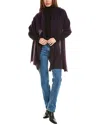 Amicale Cashmere Fringe Jersey Cashmere Travel Wrap In Purple