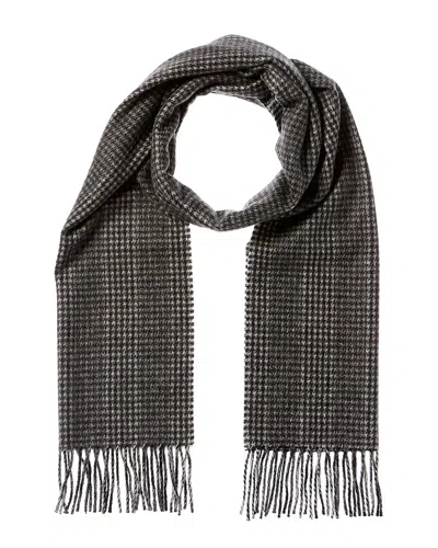AMICALE AMICALE CASHMERE HOUNDSTOOTH CASHMERE SCARF