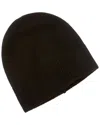Amicale Cashmere Jersey Cashmere Beanie In Brown