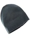 Amicale Cashmere Jersey Cashmere Beanie In Gray