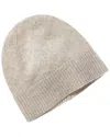 Amicale Cashmere Jersey Cashmere Beanie In Grey