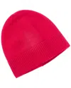 Amicale Cashmere Jersey Cashmere Beanie In Pink