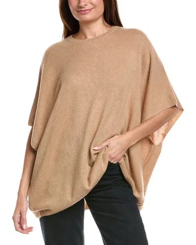 Amicale Cashmere Knit Crewneck Cashmere Poncho In Neutral