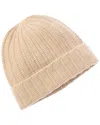 Amicale Cashmere Ladderstitch Cuffed Cashmere Beanie