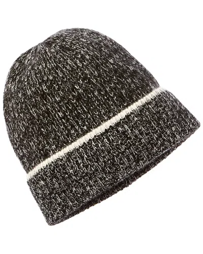 AMICALE AMICALE CASHMERE MARL CHUNKY RIB KNIT CASHMERE HAT